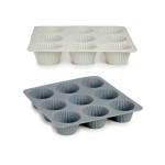 Moldes para Magdalenas Kinvara HH421 Gris claro Gris oscuro 22 x 3 x 22 cm Magdalenas (6 Unidades)