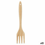 Paleta de Cocina Kinvara KT143045-1 Madera 7 x 35 x 2 cm Tenedor (12 Unidades)