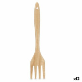 Paleta de Cocina Kinvara KT143045-1 Madera 7 x 35 x 2 cm Tenedor (12 Unidades)