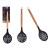 Espumadera Kinvara HW428011 Negro Madera de haya 9,5 x 2 x 34,3 cm (48 Unidades)