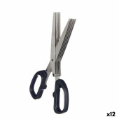 Tijeras de Cocina Kinvara KT11-5661D Negro Plateado Metal 7 x 18,5 x 1,7 cm (12 Unidades)