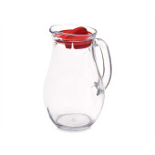 Jarra Pasabahce Bistro Rojo Transparente Vidrio Plástico 1 L