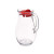 Jarra Pasabahce Bistro Rojo Transparente Vidrio Plástico 1 L