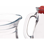 Jarra Pasabahce Bistro Rojo Transparente Vidrio Plástico 1 L