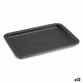 Bandeja para Horno Kinvara CK56483-47 Gris Metal 25,3 x 2 x 37 cm (12 Unidades)