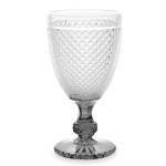 Copa Vivalto Transparente Antracita Vidrio 256 ml Diamante (6 Unidades)