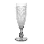 Copa de champán Vivalto PR-00719B/BHA6 SMOKE Transparente Antracita Vidrio 185 ml Diamante (6 Unidades)