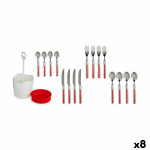 Set de Cubiertos Kinvara Rojo Acero Inoxidable Plástico (8 Unidades)