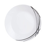 Plato Llano Arcopal Domitille Negro Bicolor Vidrio 25 cm (12 Unidades)