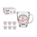 Taza Mug Vivalto Original Transparente 320 ml (6 Unidades)