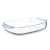 Fuente de Cocina Vivalto Transparente Vidrio de Borosilicato 2,7 L 34,4 x 6,1 x 22,3 cm Con asas (12 Unidades)