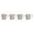 Juego de Tazas de Café Home ESPRIT Blanco Beige Gres 180 ml