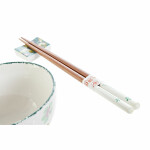 Set de Sushi DKD Home Decor 25 x 25 x 6,5 cm Porcelana Madera Blanco Verde Oriental (6 Piezas) (25 x 25 x 6,5 cm) (6 pcs)