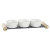 Bandeja de Aperitivos DKD Home Decor Blanco Negro Gres Pizarra 33 x 10 x 5,8 cm