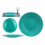 Plato Llano Vivalto Turquesa Vidrio 27,5 x 2 x 27,5 cm (6 Unidades)