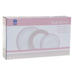 Vajilla DKD Home Decor Rojo Beige Porcelana Flor Navidad 27 x 27 x 2 cm 18 Piezas