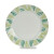 Plato de Postre Blanco Verde Porcelana 19 x 2 x 19 cm Hojas (10 Unidades)