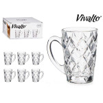Taza Vivalto Z21303LXT-5/BHA6 Transparente Diamante 110 ml (6 Unidades)