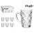 Taza Vivalto Z21303LXT-5/BHA6 Transparente Diamante 110 ml (6 Unidades)