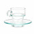 Taza con Plato Vivalto Transparente Vidrio 90 ml (6 Unidades)