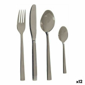 Set de Cubiertos Plateado Acero Inoxidable (12 Unidades)