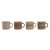 Juego de Tazas de Café Home ESPRIT Marrón Gres 180 ml
