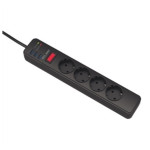 Regleta Enchufes 4 Tomas con interruptor ELBE RE-002UN  