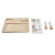 Tabla para Quesos DKD Home Decor Bambú Gres 24,5 x 20 x 1,2 cm (4 Unidades)