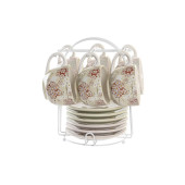 Juego de Café DKD Home Decor Verde Beige Metal Dolomita 180 ml