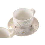 Juego de Café DKD Home Decor Verde Beige Metal Dolomita 180 ml