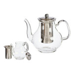 Tetera Vivalto Classic Transparente Cristal Acero 1,1 L