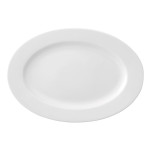 Plato Llano Ariane Prime Ovalado Cerámica Blanco (22 x 20 cm) (12 Unidades)