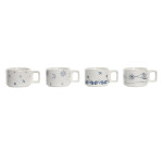 Juego de Tazas de Café DKD Home Decor Azul Blanco Metal Dolomita 260 ml