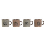 Juego de Tazas de Café Home ESPRIT Azul Rosa Gres 180 ml