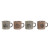 Juego de Tazas de Café Home ESPRIT Azul Rosa Gres 180 ml