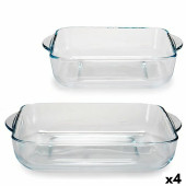 Set de Fuentes de Cocina Pasabahce Borcam Cuadrada 1,95 L (4 Unidades)
