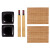 Set de Sushi Kinvara Negro Cerámica Bambú 20,5 x 3 x 27 cm (6 Piezas) (6 Unidades)