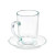 Taza con Plato Vivalto 41089 Transparente Vidrio 200 ml (6 Unidades)