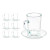 Taza con Plato Vivalto 41089 Transparente Vidrio 200 ml (6 Unidades)