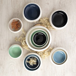 Bol para Aperitivos Ariane Organic Azul Cerámica (6 Unidades)