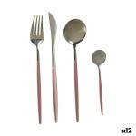 Set de Cubiertos Kinvara Rosa Plateado Acero Inoxidable (12 Unidades)