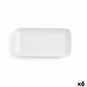 Fuente de Cocina Ariane Vital Coupe Rectangular Cerámica Blanco (28 x 14 cm) (6 Unidades)