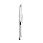 Set de Cuchillos para Carne Lou Laguiole Rustic Blanco Metal 13 cm Carnes (6 Unidades)