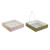 Servilletero DKD Home Decor Verde Mostaza Marrón oscuro Metal Aluminio Madera MDF 18 x 18 x 4 cm (4 Unidades)