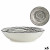 Plato Hondo Rayas Porcelana Negro Blanco 6 Unidades (20 x 4,7 x 20 cm)