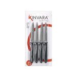 Set de Cuchillos Kinvara CN-KT172244D Negro Plateado Acero Inoxidable Plástico 19,5 x 2 x 1 cm (12 Unidades)