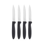 Set de Cuchillos Kinvara CN-KT172244D Negro Plateado Acero Inoxidable Plástico 19,5 x 2 x 1 cm (12 Unidades)