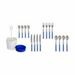 Set de Cubiertos Kinvara Azul Acero Inoxidable Plástico (8 Unidades)
