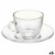 Taza con Plato Vivalto S12212/BHA Transparente Vidrio 85 ml (6 Unidades)