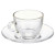 Taza con Plato Vivalto S12212/BHA Transparente Vidrio 85 ml (6 Unidades)